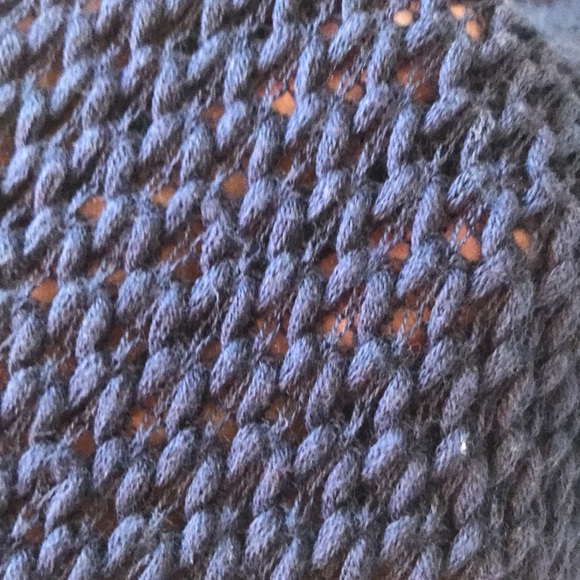 COPY - Club Monaco navy open knit shirt sleeve sweater - Picture 3 of 5